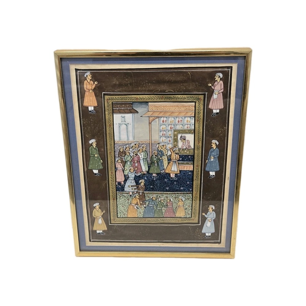 19th Century Antique Indian Mughal Gouache Painting